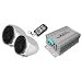 Produktbild Pyle 100 Watt Wetterfeste Lautsprecher und Verstärker mit zwei 3-Zoll-Lautsprecher, SD-Leser, Aux(3,5 mm)