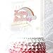 Produktbild NJSdd 5pcs Creative Laser Arc-En-Cake Topper Party Supplies Papier Joyeux Anniversaire Gâteau Topper Pour Cupcake Fête D'anniversaire Décoration, Rose, Taille Unique