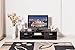 Price comparison product image WestWood Modern TV Unit Stand | High Gloss Cabinet Black | With Drawers + Glass Shelves | Modern Living Room Furniture - TVC01 120cm