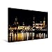 Produktbild Premium Textil-Leinwand 45 cm x 30 cm quer, Blick auf die Dresdner Altstadt bei Nacht | Wandbild, Bild auf Keilrahmen, Fertigbild auf echter Leinwand, Leinwanddruck (CALVENDO Orte)