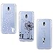 Produktbild Yokata [3 Packs] Samsung Galaxy J7 2017 Hülle Transparent Silicone Handytasche Handyhülle Schutzhülle TPU Schale Etui Bumper Ultra Dünn Slim Durchsichtig Motiv Muster Clear Backcover Schutz für Samsung Galaxy J7 2017 Cases Covers - Löwenzahn + Weißer Hase + Mädchen