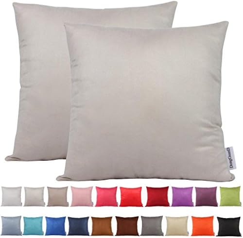 Comoco® 2Pcs Solid Color Lightweight Faux Suede Series Pillowcase Home Decor Sofa Throw Pillow Covers Available In 21 Colors and 7 Sizes (30x45cm,Ivory)