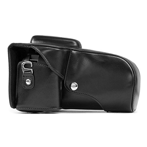MegaGear MG1060 Etui souple en Cuir pour Nikon D3200  18-55mm  Noir