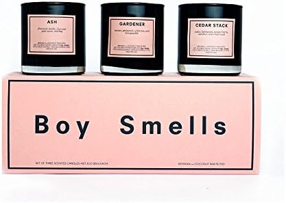 Ash, Gardener, &amp; Cedar Stack Scented Candle Gift Set by Boy Smells