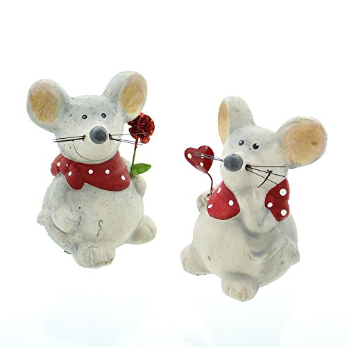 Deko-Maus "Geschenk" im 2er Set