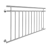 Garde-corps Balustrade de balcon Acier inoxydable 90x156cm Balcon à la française Rampe