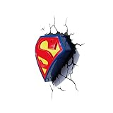 DC Comics Superman Logo Wandlampe 3D Light FX LED Kinderlampe -Nachtlicht für kinder mit automatische Abschaltung und wandaufkleber - 5