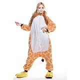 Free Fisher Damen/ Herren Schlafanzug Pyjama, Tier Kostüm, Giraffe, Gr. M (Körpergröße 160-169 CM) -