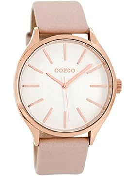 Oozoo Damenuhr mit Lederband Puderrosa 40 mm C8625