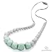Goobie Baby Madison Silicone Teething Necklace for Babies, Worn by Mum (Mint/Marble)