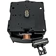 New Replacement Quartz German UTS Euroshaft Black Clock Pendulum Movement Mechanism (11mm shaft - suitable for clock faces 2mm thick)
