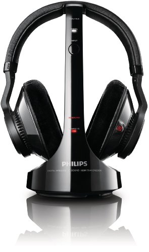 Preisvergleich Produktbild Philips SHD9200 Digitaler Über-Ohr Funkkopfhörer (100 m Übertragung, HiFi 3D-Sound, 20 h Akkubetrieb), schwarz