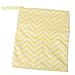 2-Zip Baby Cloth Diaper Bag Wave Pattern Yellow and White