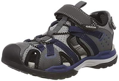 Geox J Borealis Boy B Sandales Bout fermé garçon, Noir (Dk Grey/Navy C0739) 31 EU