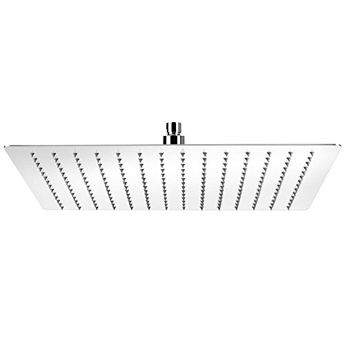 SZSYD Morderne Kopfbrause Regendusche Duschkopf Duschbrause Ultraslim Edelstahl Quadratische 10 Zoll 25X25cm Wasserfall Regenduschkopf - 3