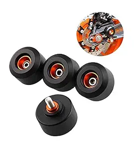 Favourite bikerz 4 Pieces Front and Rear Fork Wheels Frame Slider Ball Crash Protectors for KTM DUKE 200/390