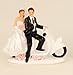 Produktbild Brautpaar, Hochzeitspaar, Hochzeit Dekoration | Paar auf Motorrad, Roller | edel | 11 x 12,5 cm (Hand am Herz)