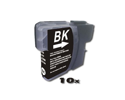 10 Druckerpatronen black kompatibel Brother LC985 DCP-J315w - 2