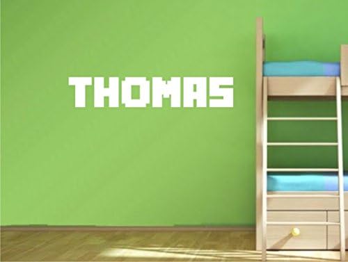Minecraft Style Personalised Pixel Name Wall Art Decal Sticker (Lime Green)
