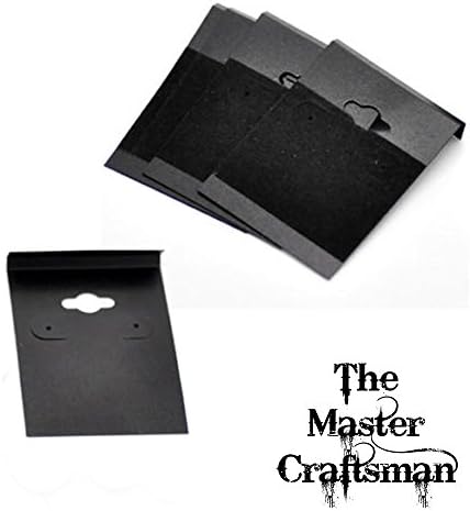 50 x Black Velvet Earring Display Cards Size 6.2cm x 4.5 Jewellery Supplies