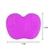 INHDBOX Silicone Makeup Brush Cleaning Mat Scrubbing Pad With 7 Separate Sucker Solid Adsorption(Random color)