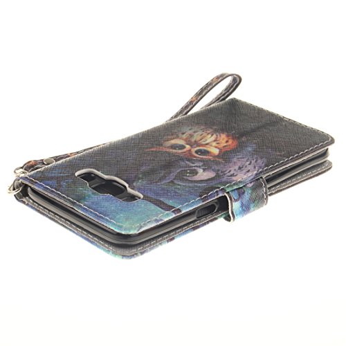 Nancen Samsung Galaxy J5 2016 / SM-J510X (5,2 Zoll) Handytasche / Handyhülle. Flip Etui Wallet Case in Bookstyle – Premium PU Lederhülle Hülle Cover Mit Lanyard / Strap, Standfunktion, Kreditkarte und Brieftasche - 5