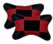 Auto Pearl- Premium Make Square Red&Black Car Neck Cushion/Neck Pillow For All Cars RS.299.00