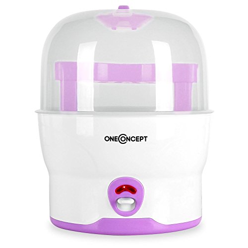oneConcept „Mom&Me Prince“ Vaporisator Wasserdampf-Babyflaschen Sterilisator Auskocher (Desinfektion für 6 Flaschen, ohne Chemikalien, 500 Watt) - 3