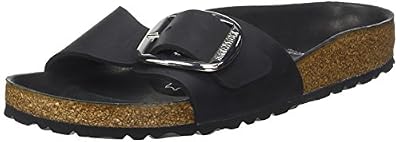 Birkenstock Madrid Big Buckle, Mules Femmes, Noir (Noir Noir), 36 EU