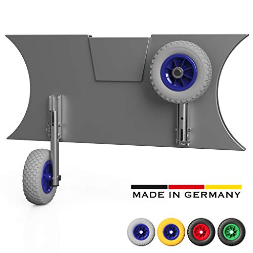 SUPROD Roues de halage, Roues de Mise à l'eau, pour annexes, MD200, Acier Inoxydable A4, Gris/Bleu