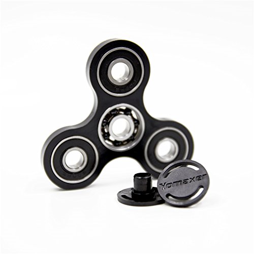 Yomaxer Fidget Spinner EDC Spinner Toy Tri-Spinner Fidget Toy Nylon PA Material Hybrid Si3N4 Ceramic Bearing(Black) Yomaxer Fidget Spinner EDC Spinner Toy Tri-Spinner Fidget Toy Nylon PA Material Hybrid Si3N4 Ceramic Bearing(Black)