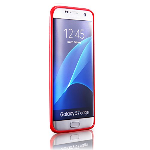 Funda para Samsung Galaxy S7 Edge extremamente fina resistente a ara azos con parachoques de gel TPU cubierta suave y protectora de silicona rojo oscuro reviews Funda para Samsung Galaxy S7 Edge extremamente fina resistente a ara azos con parachoques de gel TPU cubierta suave y protectora de silicona rojo oscuro