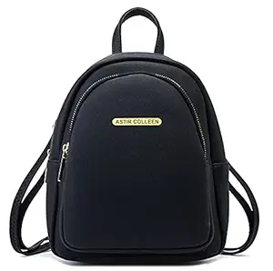 ASTIR COLLEEN Leather Women/Girls Sling Bag Cum Backpack (Big-Pocket) (Black)