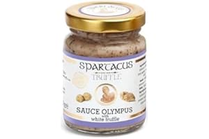 SPARTACUS TRUFFLE SPARTACUS OLYMPUS SAUCE À LA TRUFFE 90g AVEC HUILE DE TOURNESOL CRÈME D'ÉPICES ASSAISONNEMENT GOURMAND PARFAIT POUR PIZZA NOUILLES SALADE DE POMMES DE TERRE VIANDE IDÉE CADEAU VEGAN (TRUFFE BLANCHE)