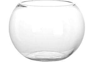 USHOBE Vase Bocal À Poisson en Verre: 25Cm Jardinière À Bulles Transparentes Bocal À Poisson Terrarium Bocal À Poisson Rouge Bol en Verre Rond pour Événement De Mariage Centres De Table