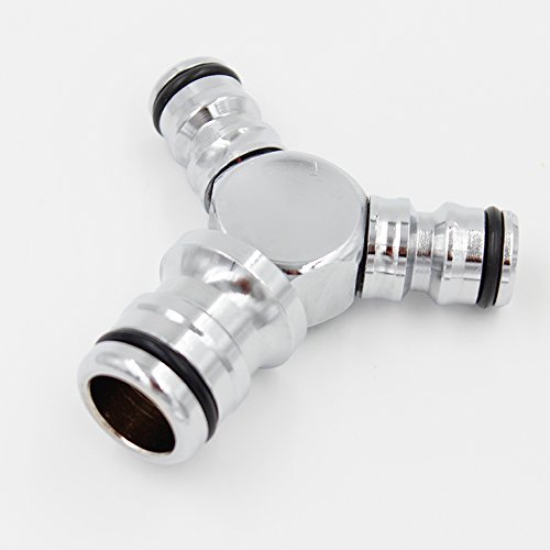 3-Wege T-Schnellverbinder Chrom/Messing 1/2″ + 3/4″ Gardena kompatibel (1x PROFI) - 2