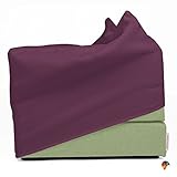 Arketicom Touf Pouf Convertible en lit ou Fauteuil, idéal comme siège, Repose-Pieds, lit d'appoint pour Les invités, Table Basse,Gain de Place, avec Housse Externe Rouge 80x63x45