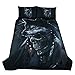 Produktbild AShanlan Bettwäsche 200 x 200cm Gothic Totenkopf und Wolf, 2 Kofkissenbezug 50 x 75cm, Doppelbett