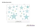I-love-Wandtattoo WAS-10107 Kinderzimmer Wandsticker Set „Sterne mit Muster für Jungen“ zum Kleben Wandtattoo Wandaufkleber Sticker Wanddeko - 3