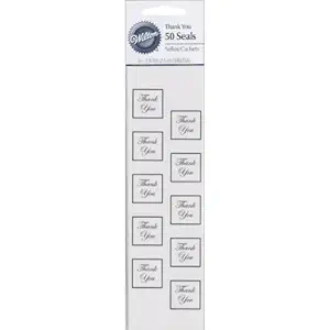Wilton Silver Thank You Seals