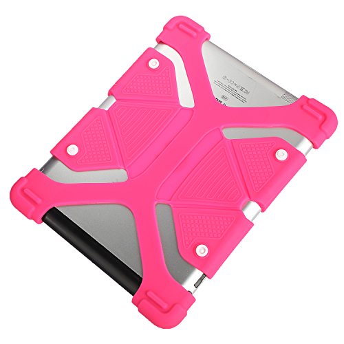 NEWSTYLE 8,9-10,5 Zoll Universal Tablet Ständer Halterung Hülle Ultra Slim Flexible Silikon Schutzhülle – Rosa - 2
