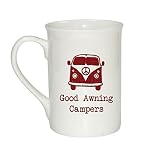 good Toldo Campers Porcelana Rojo Camper Van Taza (cerámica), diseño de regalo de camping