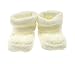 Beautiful Knitted Newborn Baby Bootees - Cream