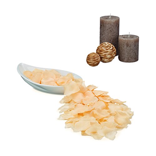 2500 x Rosenblätter Champagner, Rosenblüten zum Streuen, Deko für Hochzeit und Valentinstag, Hochzeitsgeschenk, creme - 2