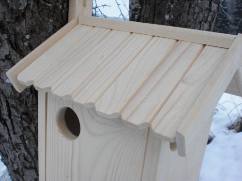 Eichhörnchen-Haus-Bausatz XXXL-(Ei Bausatz)-Eichhörnchenhaus-Bausatz-Nistkasten-Kobel-Holzschindeldach-Vogelhaus - 3