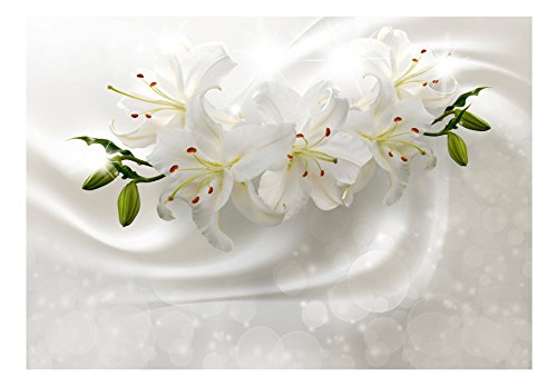 Fototapete Blumen Lilien 400×280 cm – VLIES TAPETE PREMIUM – PROFI QUALITÄT – Top moderne Wanddeko – Riesen Wandbild – Top Design Tapete – Neue exklusive Edition mit noch besser Druckauflösung – Deutsches Premium Vlies – Abstrakt Blumen Lilien b-A-0347-a-a - 3