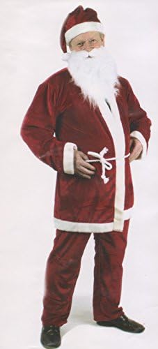 Luxury Father Christmas Santa Suit Fancy Dress Costume