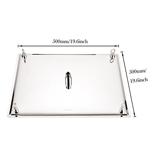 Ancheer Duschkopf Regendusche Edelstahl Silber Runde mit Anti-Kalk-Düsen Edelstahl Edelstahl-Duschkopf (50 x 50cm) - 6