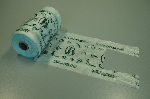 Bio-Knotenbeutel für Obst und Gemüse, Größe 340 x 420 mm, 300 Stück je Rolle auf Kern