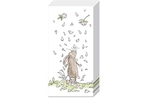 2 Packs of IHR Paper Pocket Handbag Tissues - Blossoms and Bunnies White